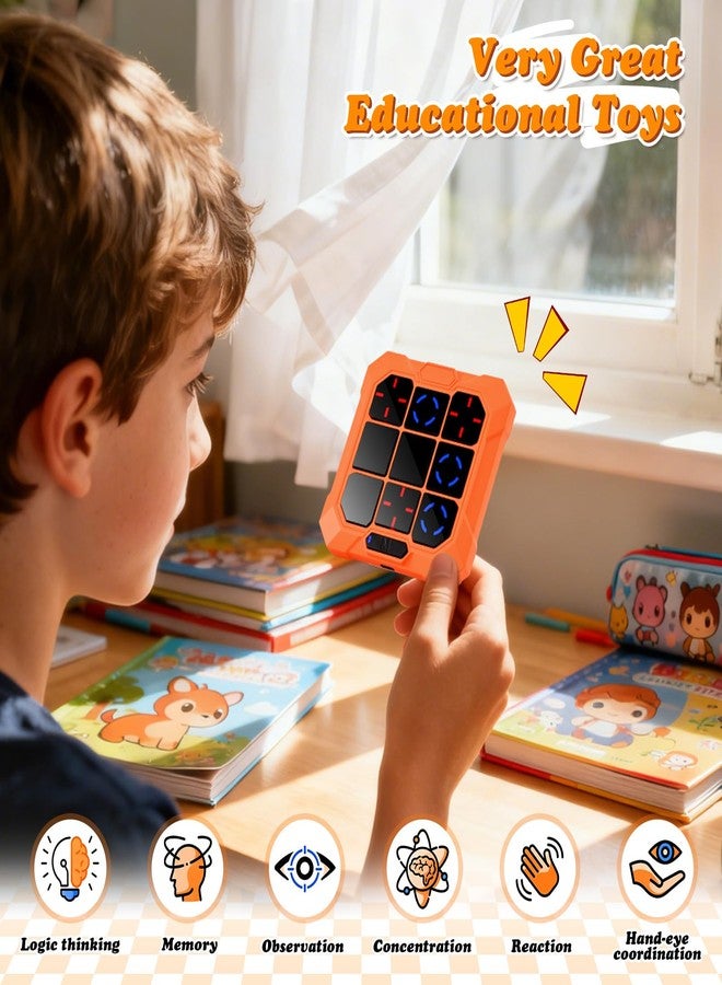 BlueSwan لعبة إكس أو المحمولة المطورة لعام 2026، 6 في 1، للأطفال والمراهقين، لاعب واحد أو لاعبين، لوحة سفر إلكترونية مع 6 ألعاب، ألعاب ذاكرة مضيئة ولعبة ضرب الخلد، ألعاب ألغاز لتخفيف التوتر للأولاد والبنات من سن 6 إلى 12 سنة فما فوق - Image 3